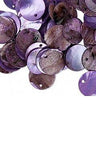 Iridescent Mussel Sea Shell Flat Round Coin Drop Charm Thin Disc Beads w/Hole~Sold Individually