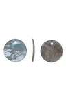 Iridescent Mussel Sea Shell Flat Round Coin Drop Charm Thin Disc Beads w/Hole~Sold Individually