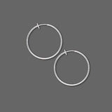 1 3/8 inch Clip on Hoop Earrings With Spring Closure for Pierced Look~Sold Individually