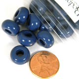 Big 13mm x 7mm Plastic Acrylic European Spacer Rondelle Jewelry Craft Beads with a 5mm Hole in Opaque Colors~Sold Individually