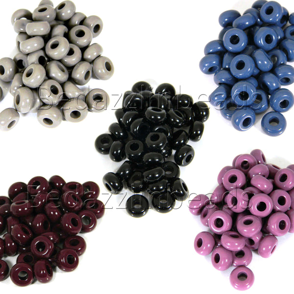 Big 13mm x 7mm Plastic Acrylic European Spacer Rondelle Jewelry Craft Beads with a 5mm Hole in Opaque Colors~Sold Individually