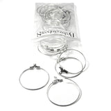 1 inch (25mm) Round Beading Hoop Chandelier Earring Finding Components with Middle Loop Plated Brass Metal~Sold Individually