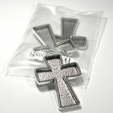 Big Antique Plated Cross Pendant Charm Finding with Embellishing Bezel Cup Setting~Sold Individually