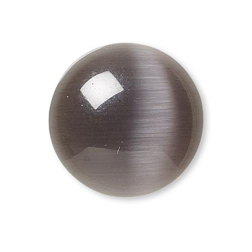 Grade A 12mm (1/2 inch) x 3mm Glass Cat's Eye Round Domed Flat Back Cabochon Embellishments with Defined Eyes~Sold Individually