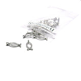 Ichthus Christian Fish Shaped Charms 19mm 3/4 inch Long Plated Pewter Base Metal~Sold Individually