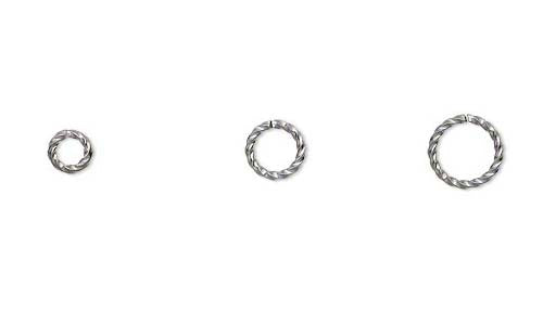 Plated Fancy Twisted Open 16 Gauge Round Ring Jumprings~Sold Individually