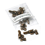 Plated Pewter 7/8 inch Miniature Revolver Pistol Hand Gun Jewelry Charms~Sold Individually