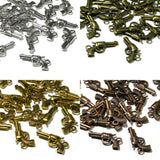 Plated Pewter 7/8 inch Miniature Revolver Pistol Hand Gun Jewelry Charms~Sold Individually