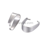 Small 304 Grade Stainless Surgical Steel 7mm x 3mm Silver Ice Pick Pendant Charm Pinch Bail Jewelry Findings~Sold Individually