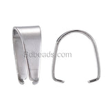 Small 304 Grade Stainless Surgical Steel 7mm x 3mm Silver Ice Pick Pendant Charm Pinch Bail Jewelry Findings~Sold Individually