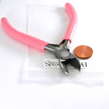 Pink & Carbon Steel Metal Side Cutters Spring Loaded Return Action Jewelers Cutting Pliers Tool~Sold Individually