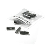 Surgical 304 Grade Stainless Steel Flat Ribbon Crimp End Findings with Teeth~Sold Individually