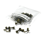 Plated Brass Metal Clip On Adjustable Screw Back 4.5mm Ball & Open Loop Fake Earring Findings~Sold Individually