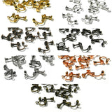 Plated Brass Metal Clip On Adjustable Screw Back 4.5mm Ball & Open Loop Fake Earring Findings~Sold Individually
