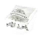 Plated Brass Metal Clip On Adjustable Screw Back 4.5mm Ball & Open Loop Fake Earring Findings~Sold Individually