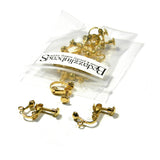 Plated Brass Metal Clip On Adjustable Screw Back 4.5mm Ball & Open Loop Fake Earring Findings~Sold Individually