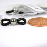 Stainless Steel Beaded Eyeglass Holder Necklace Cord End Findings for Eye or Sun Glasses With Rubber Loops~Sold Individually