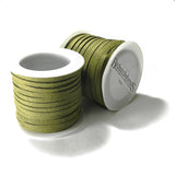 15 Foot Spool Faux Flat Suede Lace Cord 3mm Wide 20 Pound Test Imitation Leather~Sold Individually