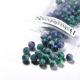 Marble Blended Tie Dye 6mm Round Glass Beads With 1mm Hole~Sold Individually