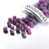 Marble Blended Tie Dye 6mm Round Glass Beads With 1mm Hole~Sold Individually