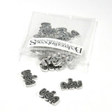 USA Patriotic Word Charms Antique Silver Plated Over Pewter Base Metal~Sold Individually