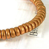Wooden 8mm Round x 4mm Thick Rondelle Spacer Natural Wood Beads~Sold by the Strand