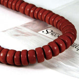Wooden 8mm Round x 4mm Thick Rondelle Spacer Natural Wood Beads~Sold by the Strand
