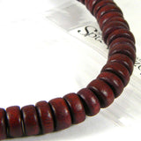 Wooden 8mm Round x 4mm Thick Rondelle Spacer Natural Wood Beads~Sold by the Strand