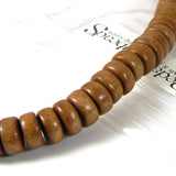Wooden 8mm Round x 4mm Thick Rondelle Spacer Natural Wood Beads~Sold by the Strand