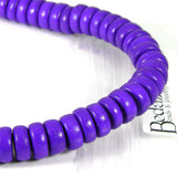 Wooden 8mm Round x 4mm Thick Rondelle Spacer Natural Wood Beads~Sold by the Strand