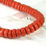 Wooden 8mm Round x 4mm Thick Rondelle Spacer Natural Wood Beads~Sold by the Strand